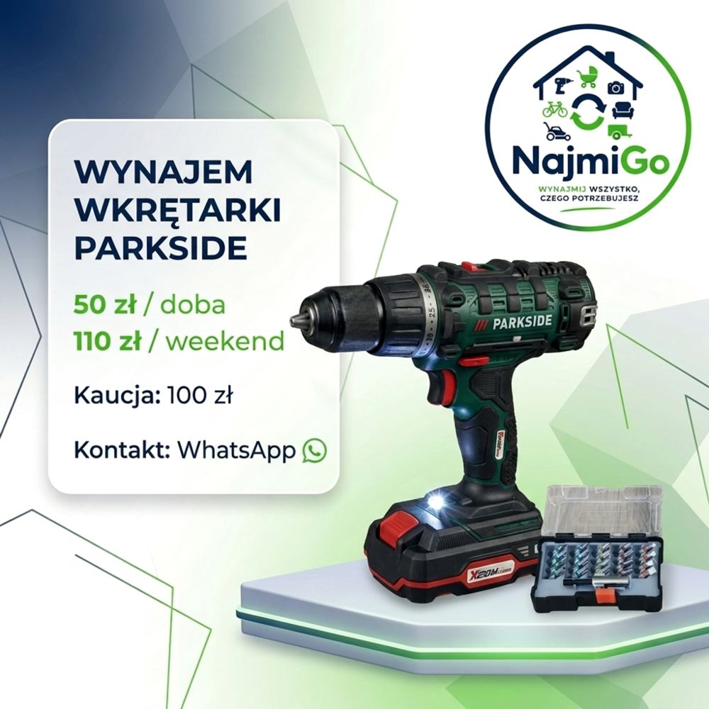 Wynajem wkrętarki akumulatorowej — wynajem, NajmiGo Kędzierzyn-Koźle